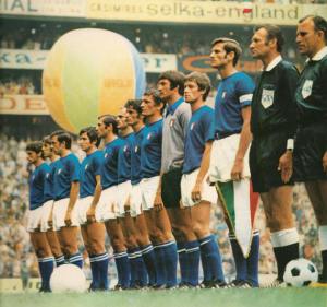 L'Italia scesa in campo nella finale mondiale del 1970